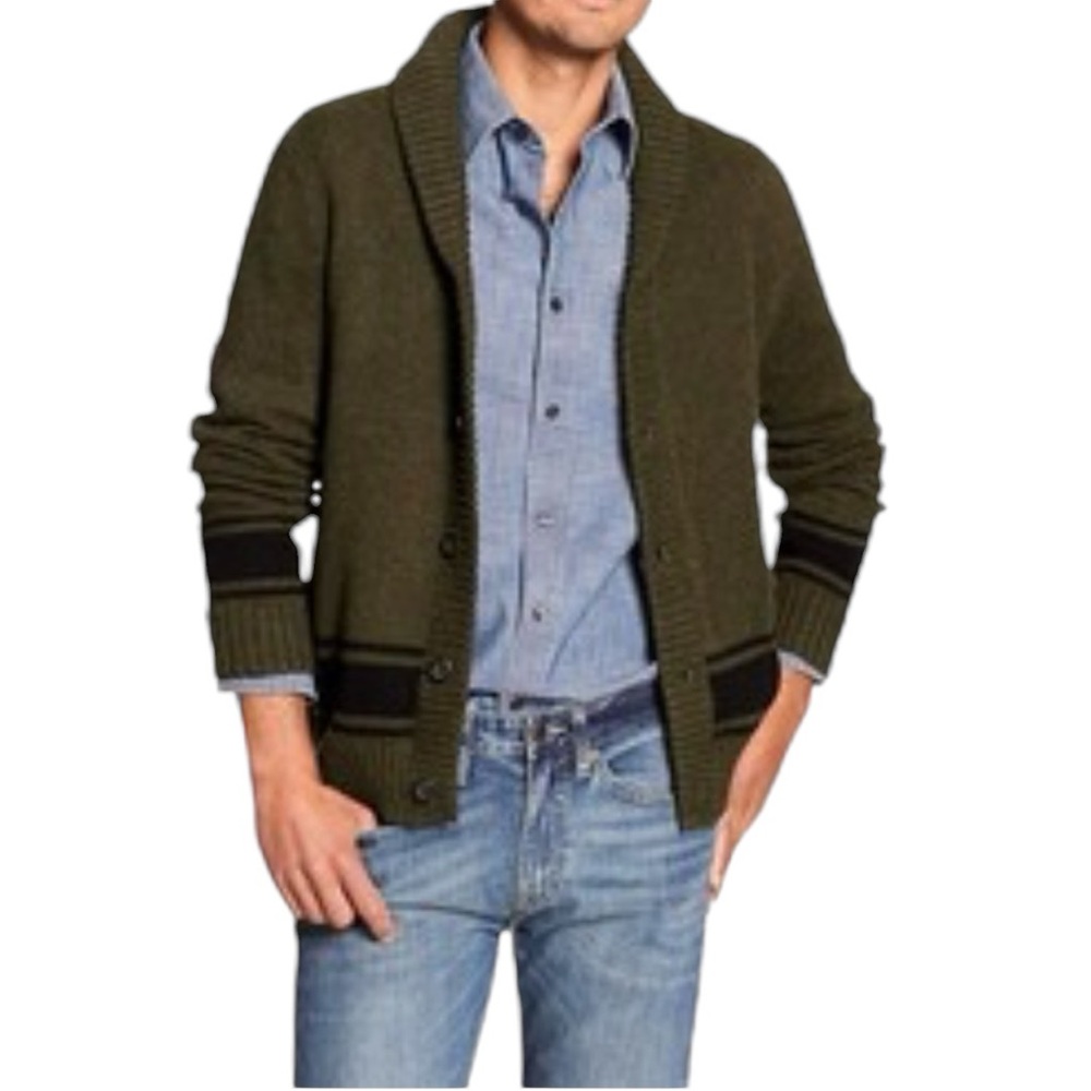 Banana Republic Olive Green Cardigan Sweater